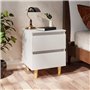 vidaXL Table de Chevet avec Pieds en Pin, Armoire de Chevet, Armoire de Lit, Meuble de Chambre à Coucher Maison Intérieur, Scand