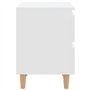 vidaXL Table de Chevet avec Pieds en Pin, Armoire de Chevet, Armoire de Lit, Meuble de Chambre à Coucher Maison Intérieur, Scand