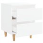 vidaXL Table de Chevet avec Pieds en Pin, Armoire de Chevet, Armoire de Lit, Meuble de Chambre à Coucher Maison Intérieur, Scand