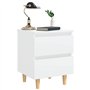 vidaXL Table de Chevet avec Pieds en Pin, Armoire de Chevet, Armoire de Lit, Meuble de Chambre à Coucher Maison Intérieur, Scand