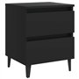 vidaXL Table de Chevet, Armoire de Nuit avec Rangement, Armoire de Lit, Meuble de Chambre à Coucher, Industriel, Noir Bois d'Ing