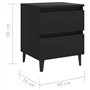 vidaXL Table de Chevet, Armoire de Nuit avec Rangement, Armoire de Lit, Meuble de Chambre à Coucher, Industriel, Noir Bois d'Ing