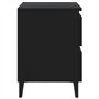 vidaXL Table de Chevet, Armoire de Nuit avec Rangement, Armoire de Lit, Meuble de Chambre à Coucher, Industriel, Noir Bois d'Ing