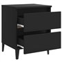 vidaXL Table de Chevet, Armoire de Nuit avec Rangement, Armoire de Lit, Meuble de Chambre à Coucher, Industriel, Noir Bois d'Ing