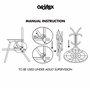 ARDITEX WD14418 Ensemble Table (50 x 50 x 48 cm) avec 2 chaises (38 x 32 x 53 cm) et Parasol (diamètre 110 cm) Motif Minnie de D