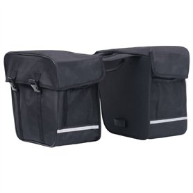 vidaXL Sac de Vélo Double pour Porte-Bagages Etanche Sacoche de Vélo Sac de Bicyclette Sac de Rangement Voyage à Vélo Camping 35