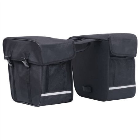 vidaXL Sac de Vélo Double pour Porte-Bagages Etanche Sacoche de Vélo Sac de Bicyclette Sac de Rangement Voyage à Vélo Camping 35