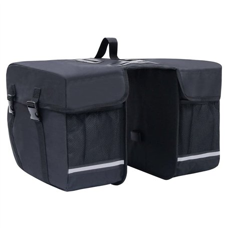 vidaXL Sac de Vélo Double pour Porte-Bagages Etanche Sacoche de Vélo Sac de Bicyclette Sac de Rangement Voyage à Vélo Camping 35