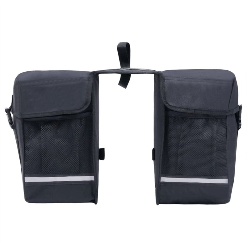 Image secondaire de vidaXL Sac de Vélo Double pour Porte-Bagages Etanche Sacoche de Vélo Sac de Bicyclette Sac de Rangement Voyage à Vélo Camping 35