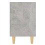vidaXL Lot de 2 Tables de Chevet avec Pied en Bois Gris béton 40 x 30 x 50 cm