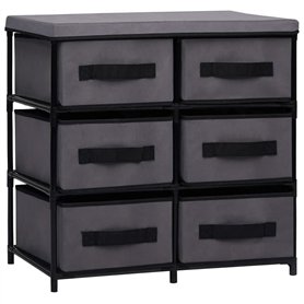 vidaXL Armoire de Rangement à 6 Tiroirs Meuble de Stockage Armoire Latérale Commode Couloir Salon Chambre à Coucher Intérieur 55