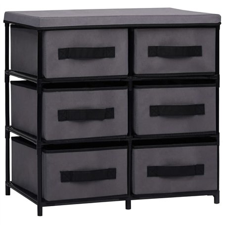 vidaXL Armoire de Rangement à 6 Tiroirs Meuble de Stockage Armoire Latérale Commode Couloir Salon Chambre à Coucher Intérieur 55