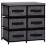 vidaXL Armoire de Rangement à 6 Tiroirs Meuble de Stockage Armoire Latérale Commode Couloir Salon Chambre à Coucher Intérieur 55