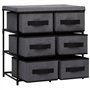 vidaXL Armoire de Rangement à 6 Tiroirs Meuble de Stockage Armoire Latérale Commode Couloir Salon Chambre à Coucher Intérieur 55