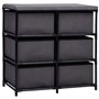 vidaXL Armoire de Rangement à 6 Tiroirs Meuble de Stockage Armoire Latérale Commode Couloir Salon Chambre à Coucher Intérieur 55