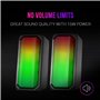 MARSGAMING MSRGB, Haut-Parleur Puissant Bluetooth 15W, RGB Full Mesh, 2 Haut-Parleurs Actifs, Noir