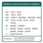 Lot de 5 Sacs droits Aspirateur pour WD3, WD2, WD 3 Premium, WD3200, WD3500P, A2204, A2534, SE4001, KAR69591300. Papier Kraft 10
