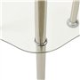 vidaXL Table d'appoint à 2 Niveaux en Verre Transparent 38 x 38 x 50 cm