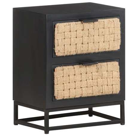 vidaXL Table de Chevet en Bois Massif de Manche 40 x 30 x 50 cm
