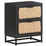 vidaXL Table de Chevet en Bois Massif de Manche 40 x 30 x 50 cm