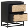 vidaXL Table de Chevet en Bois Massif de Manche 40 x 30 x 50 cm