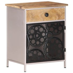 vidaXL Table de Nuit 40x30x50 cm Bois de Mangue Brut