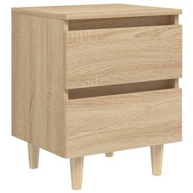 vidaXL Table de Chevet avec Pieds en Pin, Armoire de Chevet, Armoire de Lit, Meuble de Chambre à Coucher Maison Intérieur, Scand