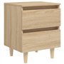 vidaXL Table de Chevet avec Pieds en Pin, Armoire de Chevet, Armoire de Lit, Meuble de Chambre à Coucher Maison Intérieur, Scand
