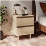 vidaXL Table de Chevet avec Pieds en Pin, Armoire de Chevet, Armoire de Lit, Meuble de Chambre à Coucher Maison Intérieur, Scand