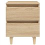 vidaXL Table de Chevet avec Pieds en Pin, Armoire de Chevet, Armoire de Lit, Meuble de Chambre à Coucher Maison Intérieur, Scand