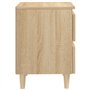 vidaXL Table de Chevet avec Pieds en Pin, Armoire de Chevet, Armoire de Lit, Meuble de Chambre à Coucher Maison Intérieur, Scand