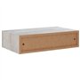 vidaXL Etagère à Tiroir Murale Etagère Flottante Etagère Suspendue Salon Salle de Séjour Maison Intérieur Gris Béton 40x23,5x10 