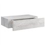 vidaXL Etagère à Tiroir Murale Etagère Flottante Etagère Suspendue Salon Salle de Séjour Maison Intérieur Gris Béton 40x23,5x10 