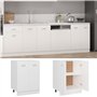 vidaXL Armoire inférieure 60x46x81,5 cm aggloméré Blanc