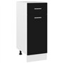 vidaXL Armoire inférieure tiroir Cuisine aggloméré Noir 30 x 46 x 81,5 cm