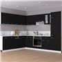 vidaXL Armoire inférieure tiroir Cuisine aggloméré Noir 30 x 46 x 81,5 cm