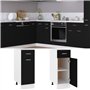 vidaXL Armoire inférieure tiroir Cuisine aggloméré Noir 30 x 46 x 81,5 cm