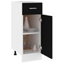 vidaXL Armoire inférieure tiroir Cuisine aggloméré Noir 30 x 46 x 81,5 cm