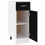 vidaXL Armoire inférieure tiroir Cuisine aggloméré Noir 30 x 46 x 81,5 cm