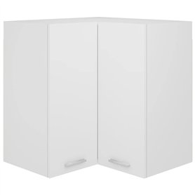 vidaXL Armoire d'angle Suspendue, Meuble de Cuisine Mural avec Étagère, Armoire de Rangement Salle à Manger Maison Intérieur, Bl