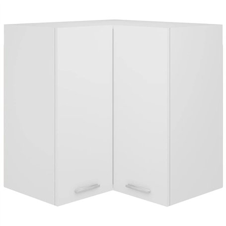 vidaXL Armoire d'angle Suspendue, Meuble de Cuisine Mural avec Étagère, Armoire de Rangement Salle à Manger Maison Intérieur, Bl