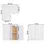 vidaXL Armoire d'angle Suspendue, Meuble de Cuisine Mural avec Étagère, Armoire de Rangement Salle à Manger Maison Intérieur, Bl