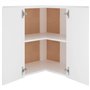 vidaXL Armoire d'angle Suspendue, Meuble de Cuisine Mural avec Étagère, Armoire de Rangement Salle à Manger Maison Intérieur, Bl