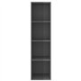 vidaXL Meuble Mural pour TV aggloméré Gris Brillant 37 x 37 x 142,5 cm