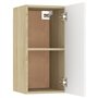 vidaXL Meuble TV Blanc et chêne Sonoma 30,5x30x60 cm Aggloméré