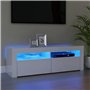 TV-Schrank mit LED-Leuchten Hochglanz-Weiß 120x35x40 cm