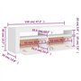 TV-Schrank mit LED-Leuchten Hochglanz-Weiß 120x35x40 cm