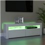TV-Schrank mit LED-Leuchten Hochglanz-Weiß 120x35x40 cm