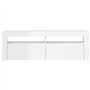 TV-Schrank mit LED-Leuchten Hochglanz-Weiß 120x35x40 cm