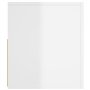 TV-Schrank mit LED-Leuchten Hochglanz-Weiß 120x35x40 cm
